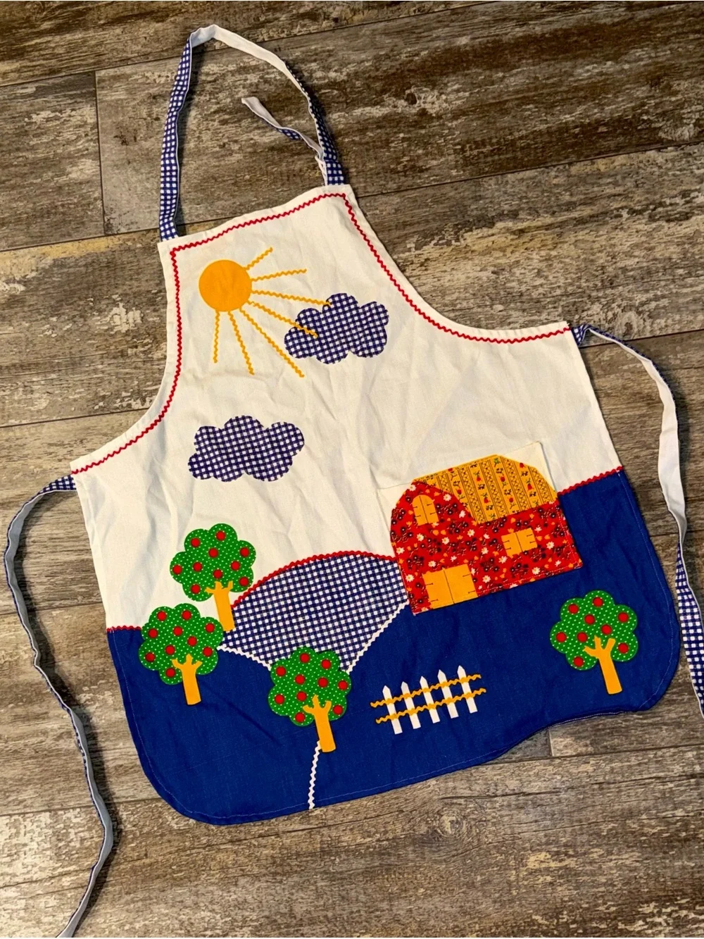 Vintage Handmade Farmhouse Patchwork Apron